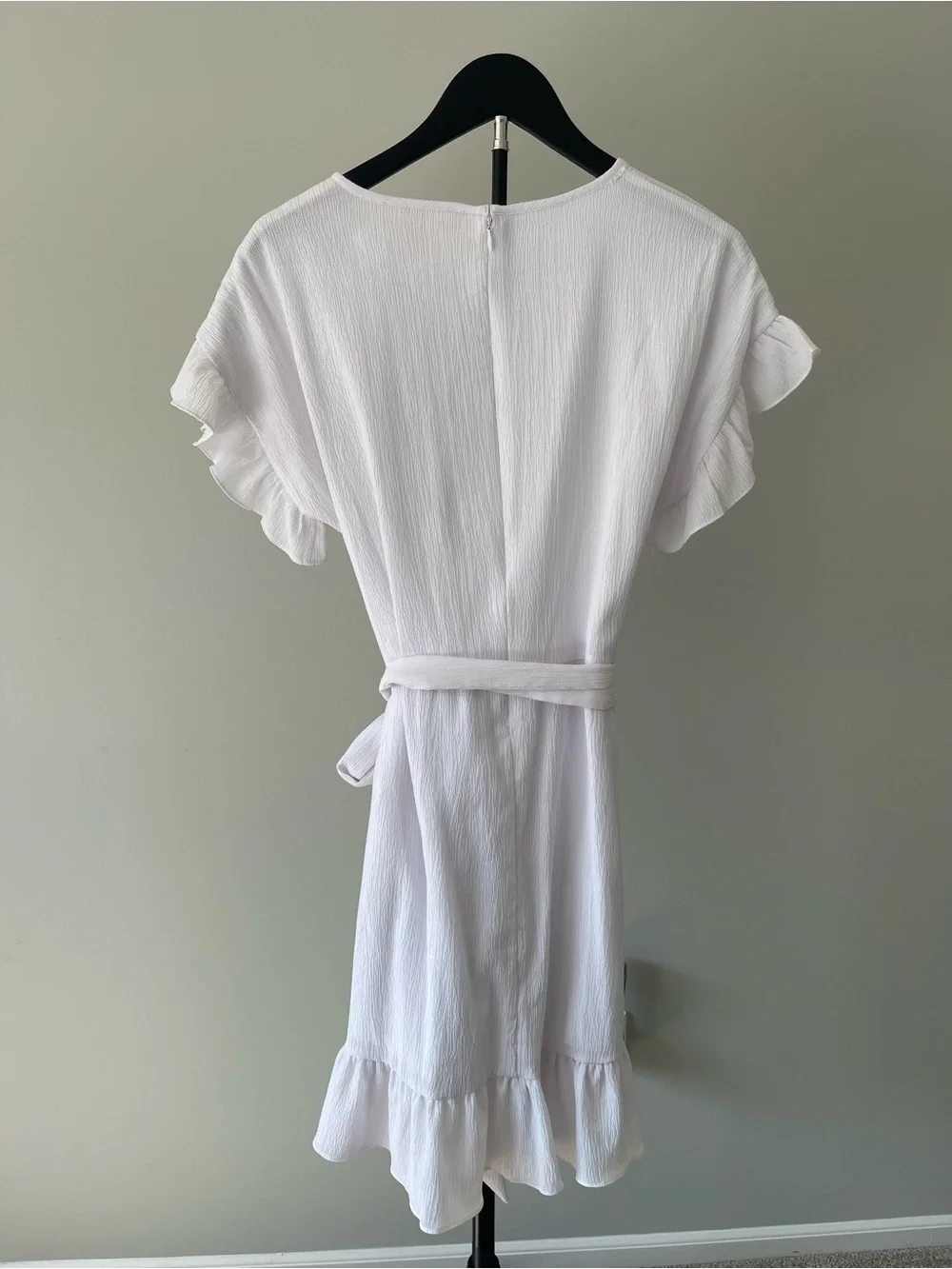 Michael Kors White Textured Crewneck dress